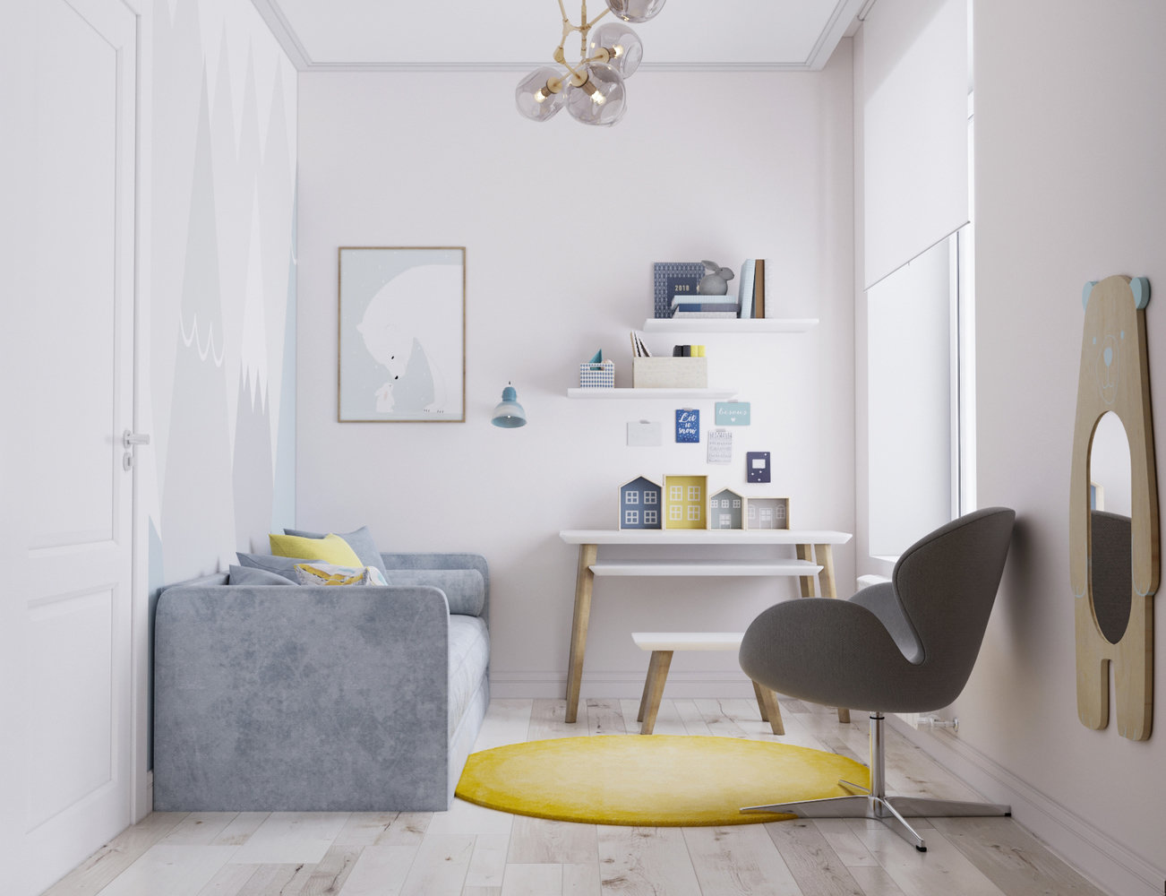 Фотография: Детская в стиле Современный, Белый, Проект недели, Серый, Таунхаус, Более 90 метров, ПРЕМИЯ INMYROOM – фото на INMYROOM Фотография: Детская в стиле Современный, Белый, Проект недели, Серый, Таунхаус, Более 90 метров, ПРЕМИЯ INMYROOM – фото на INMYROOM