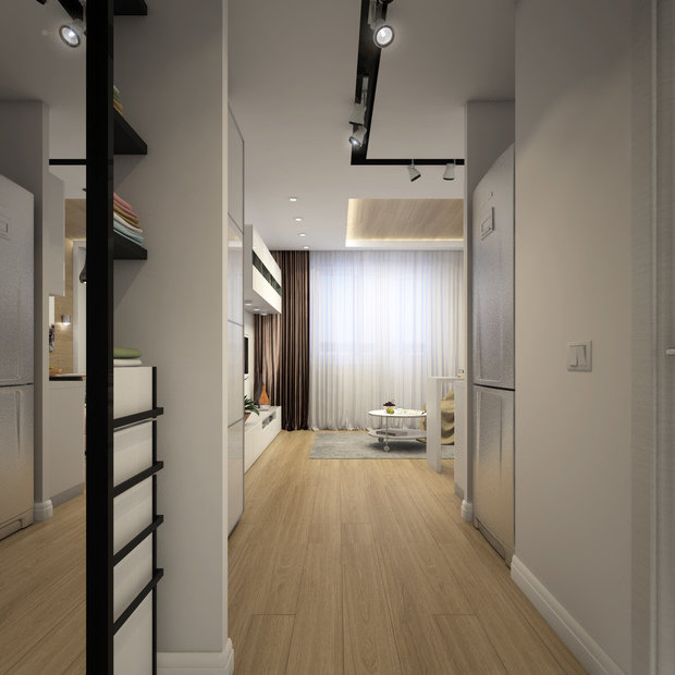 Фото из портфолио Квартира-студия – фотографии дизайна интерьеров на INMYROOM