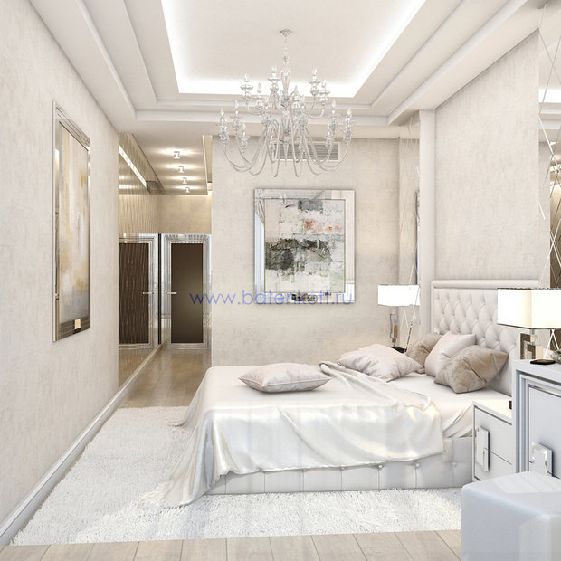 Фото из портфолио Дизайн проект спальни в стиле современной классики. Москва. Мичуринский  – фотографии дизайна интерьеров на InMyRoom.ru