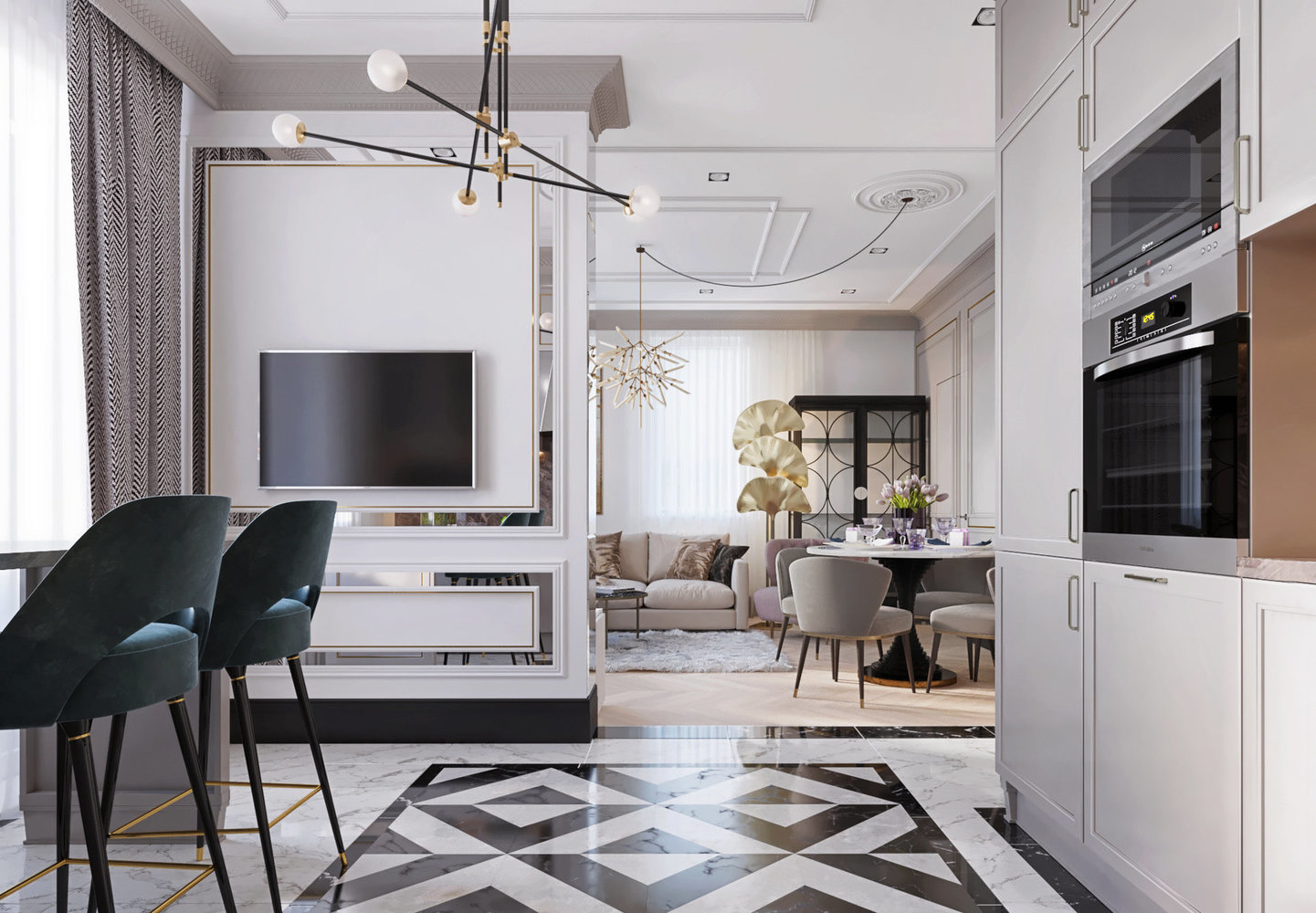 Фотография: Кухня и столовая в стиле Современный, Классический, Эклектика, Декор интерьера, Минимализм, Лепнина, Студия Малицких, Валерия Даньковская, Серж Махов, Надия Кисельникова, One Line Design, лепной декор, молдинги, Карина Римик, карнизы, плинтус, розетка, архитектурный декор – фото на INMYROOM