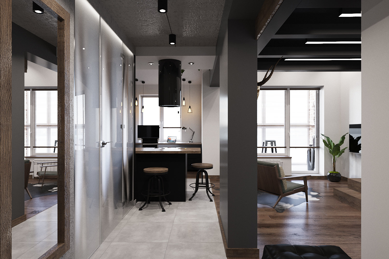 Фото из портфолио Трехуровневый лофт – фотографии дизайна интерьеров на INMYROOM Фото из портфолио Трехуровневый лофт – фотографии дизайна интерьеров на INMYROOM