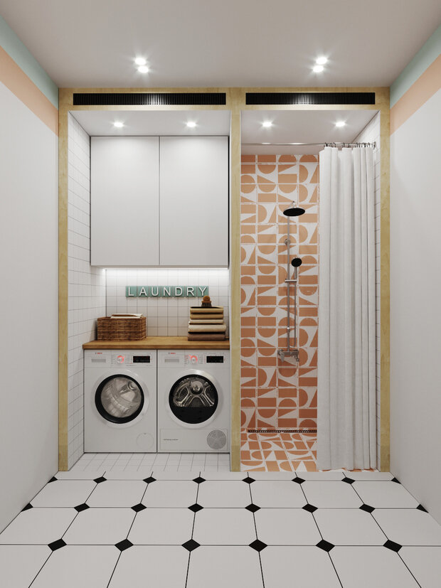 Фотография: Ванная в стиле Современный, Эклектика, Лофт, Квартира, Проект недели, Москва, 2 комнаты, Более 90 метров, Mishel – фото на INMYROOM