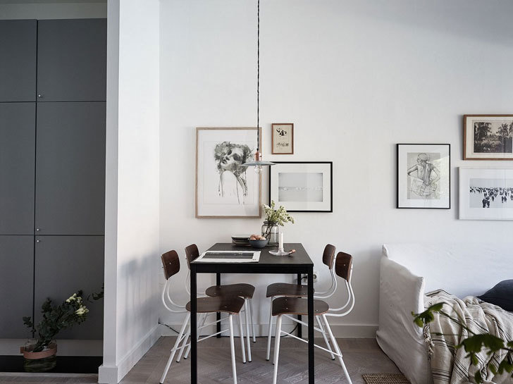 Фотография: Гостиная в стиле Скандинавский, Малогабаритная квартира, Квартира, Швеция, Гид, дизайн-гид, малогабаритка, до 40 метров – фото на INMYROOM