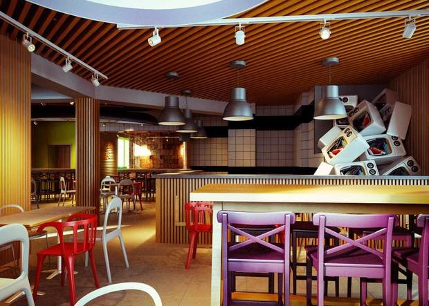 Фото из портфолио Pizza Time – фотографии дизайна интерьеров на INMYROOM