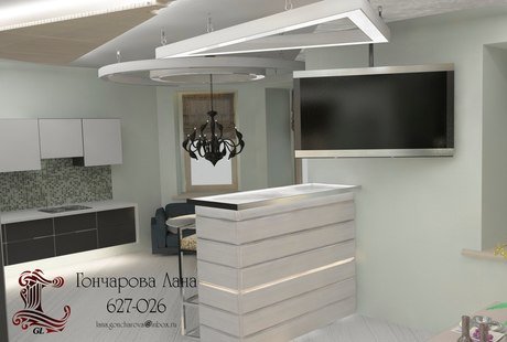 Проект дома. Гостиная вар 2