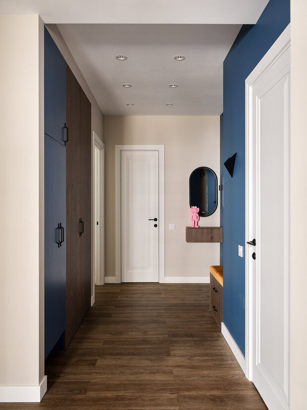 Фотография: Прихожая в стиле Современный, Квартира, Проект дня, Москва, 4 и больше, Более 90 метров, Ольга Цурикова, Zu Hause Design – фото на INMYROOM