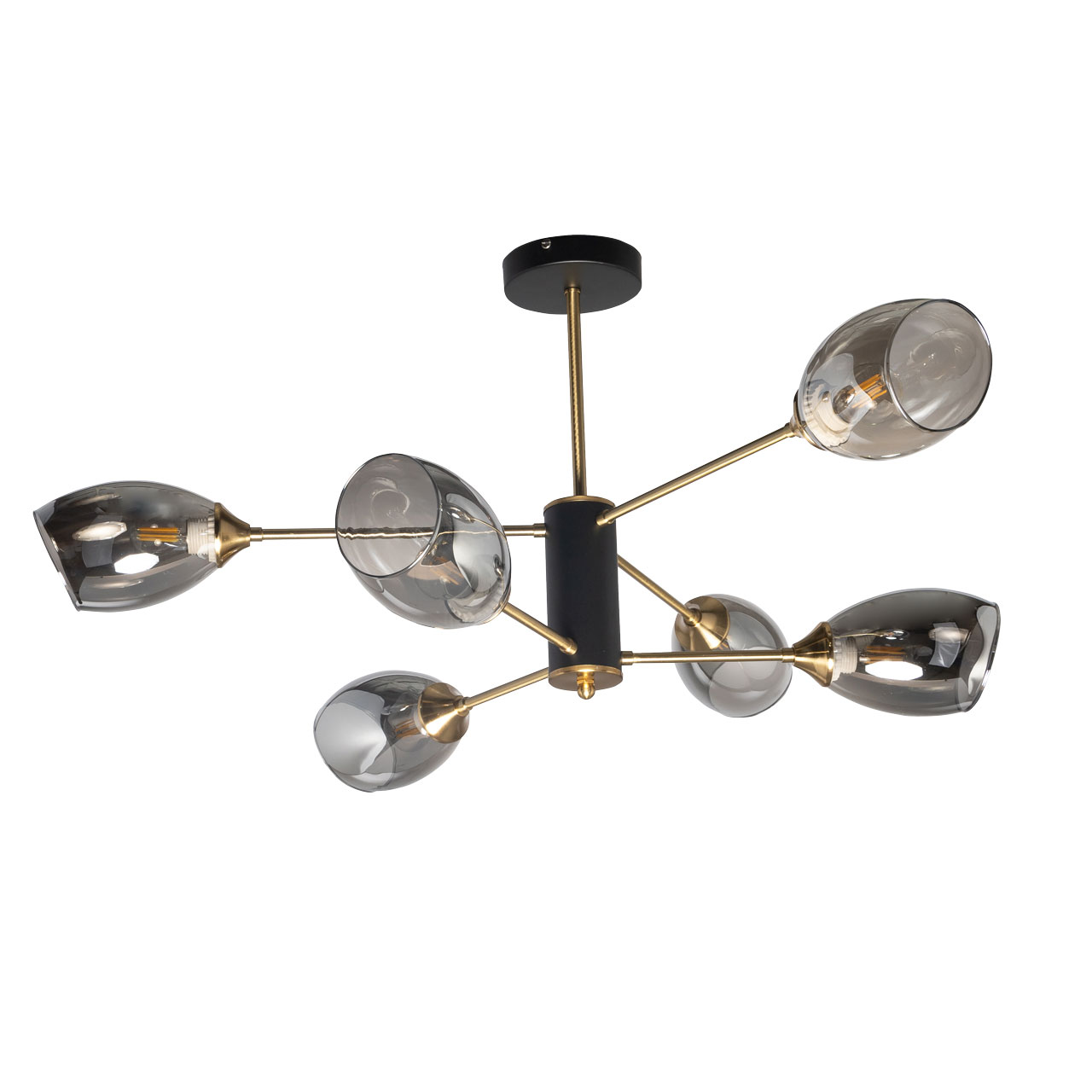 Люстра потолочная Акцент серого цвета