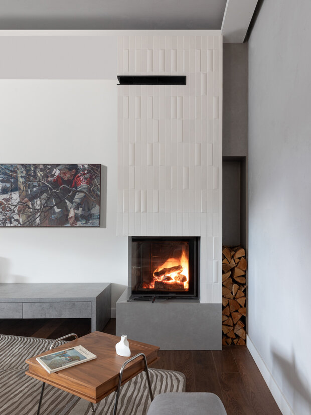 Фотография: Гостиная в стиле Современный, Минимализм, Дом, Проект дня, Дом и дача, Ленинградская область, 4 и больше, Более 90 метров, Светлана Куксова, минимализм с элементами современного дизайна – фото на INMYROOM