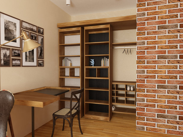 Фото из портфолио Типовой проект однокомнатной квартиры в жилом комплексе Опалиха О3 – фотографии дизайна интерьеров на INMYROOM