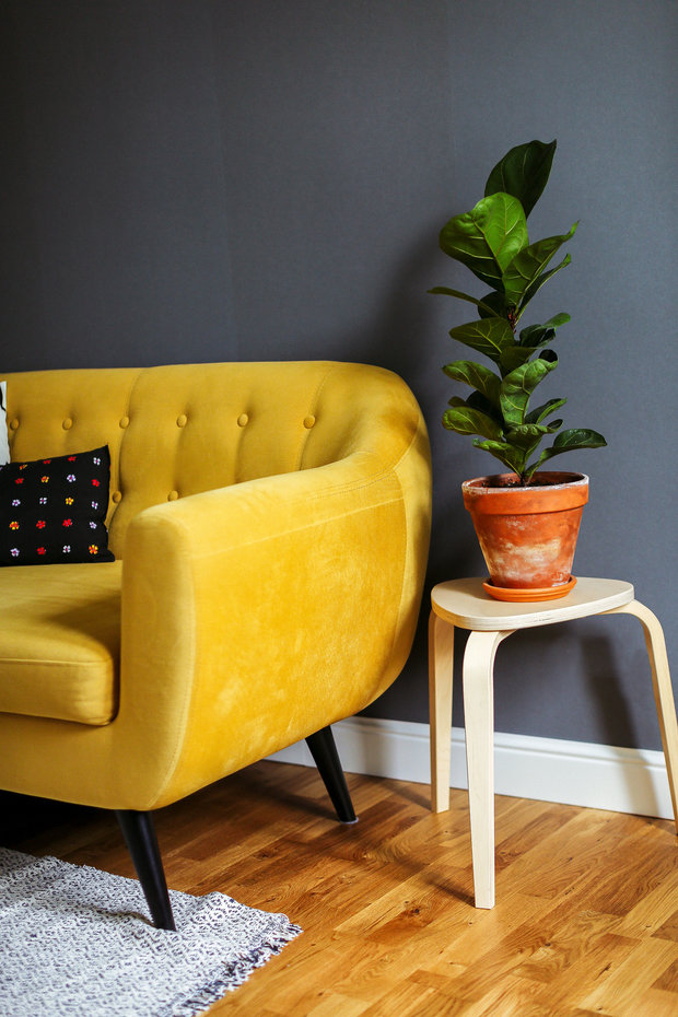 Фотография: Гостиная в стиле Скандинавский, Квартира, Проект недели, Санкт-Петербург, Кирпичный дом, 2 комнаты, 60-90 метров, Алена Рогачева, Полина Строкова – фото на INMYROOM