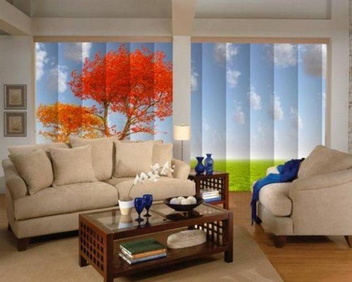 Фотография: Гостиная в стиле Восточный, Квартира, Декор, Советы, как выбрать жалюзи, жалюзи на окна – фото на INMYROOM