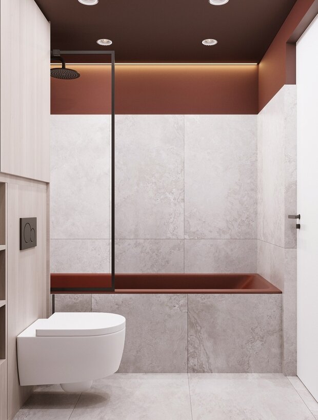 Фотография: Ванная в стиле Современный, Квартира, Минимализм, Проект недели, Москва, 2 комнаты, до 40 метров, Группа компаний "Фундамент" – фото на INMYROOM