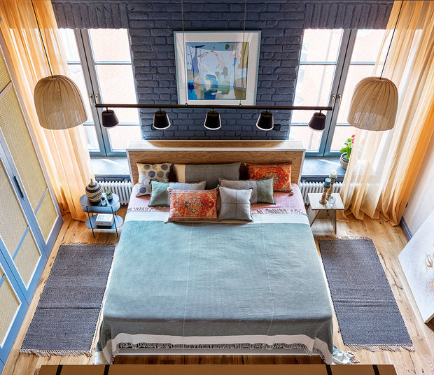 Фотография: Спальня в стиле Скандинавский, Эклектика, Проект недели, Московская область, Таунхаус, 4 и больше, Более 90 метров, Ирина Бдайциева – фото на INMYROOM