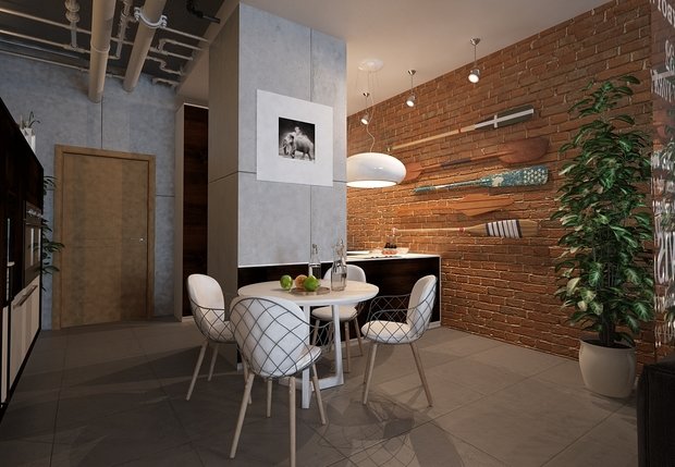 Фотография: Кухня и столовая в стиле Лофт – фото на InMyRoom.ru
