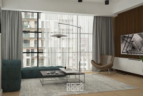 Интерьер Квартиры (92 кв.м.) в Тбилиси от студии MON ARCH (Дизайнер- Ника Банетишвили)