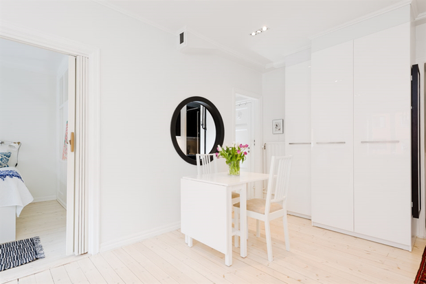 Фотография: Мебель и свет в стиле Скандинавский, Малогабаритная квартира, Квартира, Дома и квартиры – фото на INMYROOM