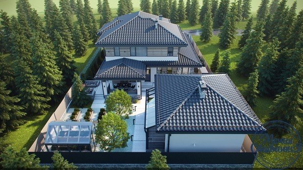 Фото из портфолио Динамичный загородный дом – фотографии дизайна интерьеров на INMYROOM