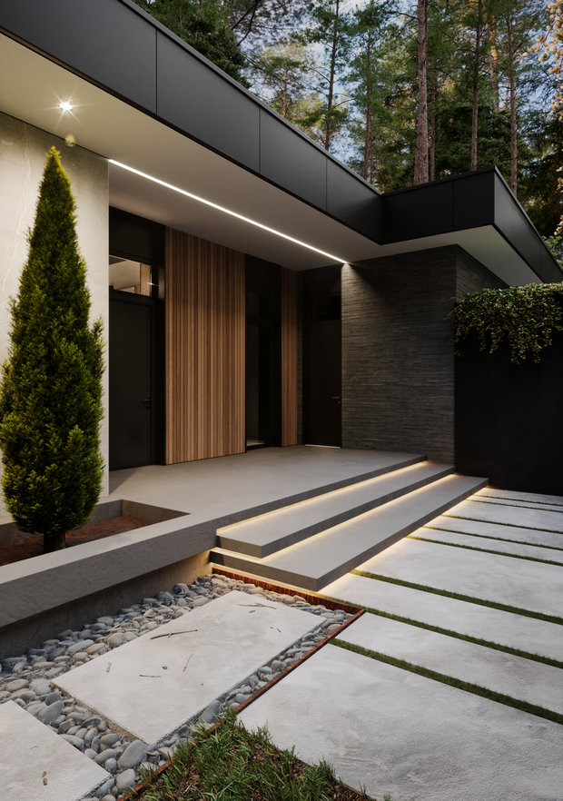 Фото из портфолио Частный дом с патио в Свердловской области – фотографии дизайна интерьеров на INMYROOM