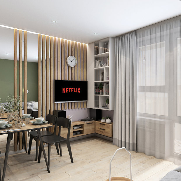 Фото из портфолио Квартира 65,1 м2 (2021) – фотографии дизайна интерьеров на INMYROOM