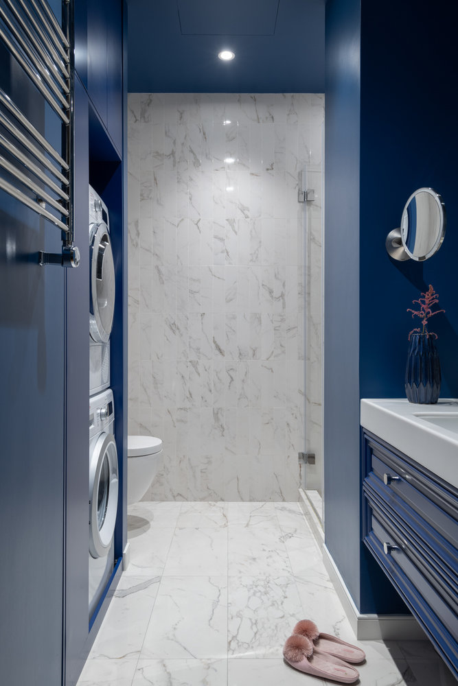 Фотография: Ванная в стиле Современный, Квартира, Проект недели, Москва, 3 комнаты, 60-90 метров, Андрей Байков, Наталья Самохина – фото на INMYROOM Фотография: Ванная в стиле Современный, Квартира, Проект недели, Москва, 3 комнаты, 60-90 метров, Андрей Байков, Наталья Самохина – фото на INMYROOM