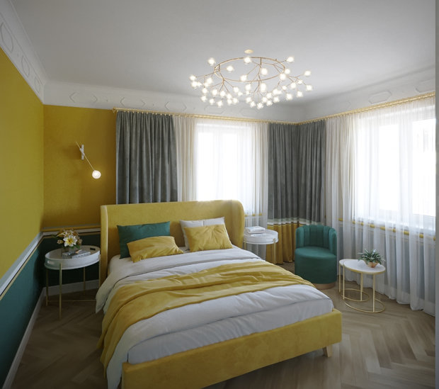 Фото из портфолио Горчичная Спальня  – фотографии дизайна интерьеров на INMYROOM