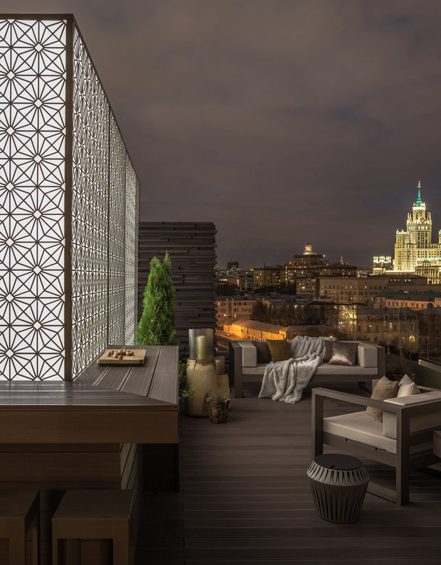 Фотография: Терраса в стиле Современный, Квартира, Проект недели, Пентхаус, Арх.ПРЕДМЕТ, Оксана Ситникова, Монолитный дом, 4 и больше, Более 90 метров, #эксклюзивныепроекты, Татьяна Минина – фото на INMYROOM