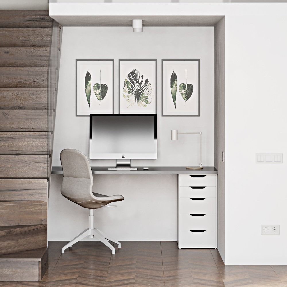 Фотография: Кабинет в стиле Современный, Квартира, Студия, Проект недели, Москва, до 40 метров, 40-60 метров, Александра Гартке – фото на INMYROOM Фотография: Кабинет в стиле Современный, Квартира, Студия, Проект недели, Москва, до 40 метров, 40-60 метров, Александра Гартке – фото на INMYROOM