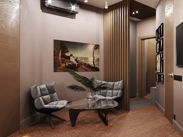 Визуализация интерьера прихожей в современном стиле
