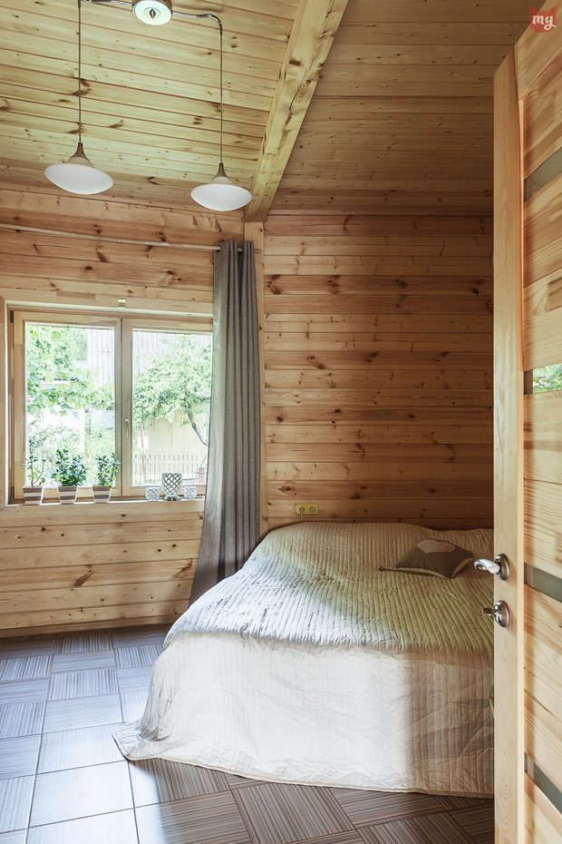 Фотография: Спальня в стиле Эко, Прованс и Кантри, Современный, Дом, Россия, Проект недели, Дом и дача, Герой InMyRoom, деревянный дом, Королев, каркасный дом, Скайдом.рф, Скайдом – фото на INMYROOM