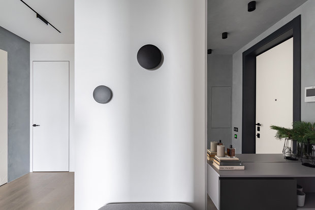 Фотография: Прихожая в стиле Современный, Минимализм, Квартира, Проект недели, Москва, 3 комнаты, Более 90 метров, Светлана Гальченко – фото на INMYROOM