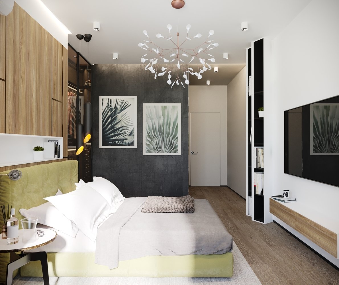 Фотография: Спальня в стиле Современный, Лофт, Квартира, Проект недели, Подмосковье, Московская область, Реутов, Кирпичный дом, 3 комнаты, Более 90 метров, Владислав Седов, Наталья Вороненко, LINES – фото на INMYROOM Фотография: Спальня в стиле Современный, Лофт, Квартира, Проект недели, Подмосковье, Московская область, Реутов, Кирпичный дом, 3 комнаты, Более 90 метров, Владислав Седов, Наталья Вороненко, LINES – фото на INMYROOM