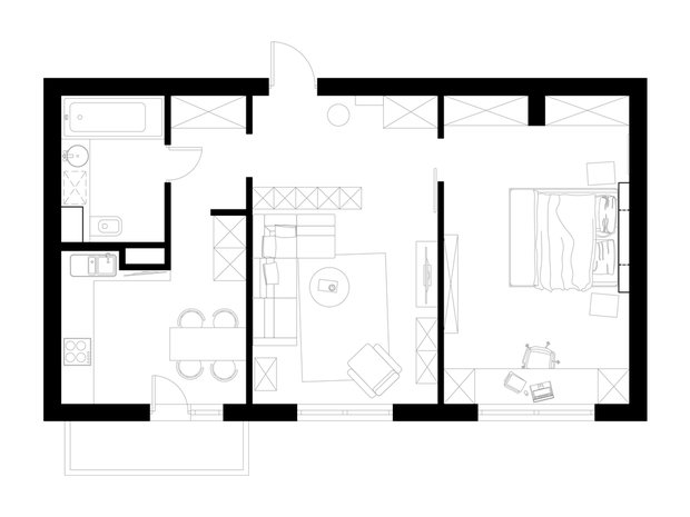 Фотография: Планировки в стиле , Квартира, Дома и квартиры, Москва – фото на INMYROOM