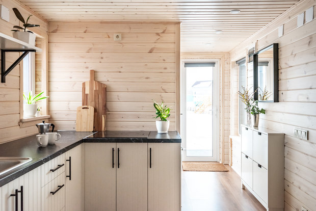 Фотография: Кухня и столовая в стиле Эко, Скандинавский, Дом, Проект недели, Дача, Дом и дача, 3 комнаты, 40-60 метров, Дарья Сергиенко, Челябинская область – фото на INMYROOM