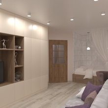 Фото из портфолио Дизайн интерьера однокомнатной квартиры – фотографии дизайна интерьеров на INMYROOM