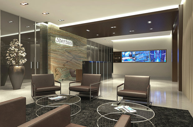 Фото из портфолио 2013_Входная зона Сбербанка – фотографии дизайна интерьеров на INMYROOM