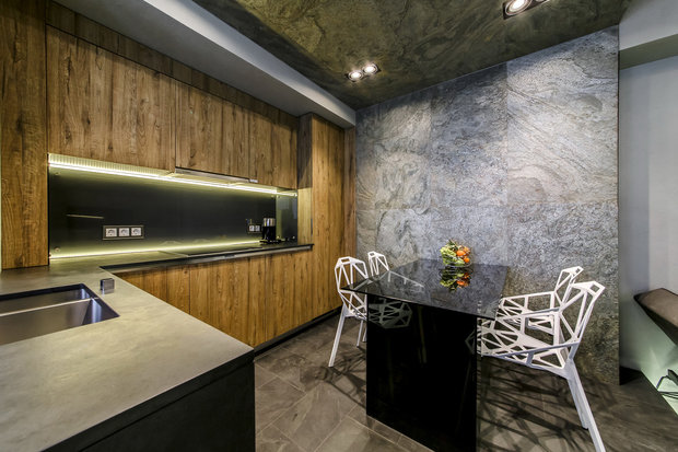 Фотография: Кухня и столовая в стиле Лофт, Гостиная, Квартира, Архитектура, Мебель и свет, Прочее, Проект недели, Переделка – фото на INMYROOM