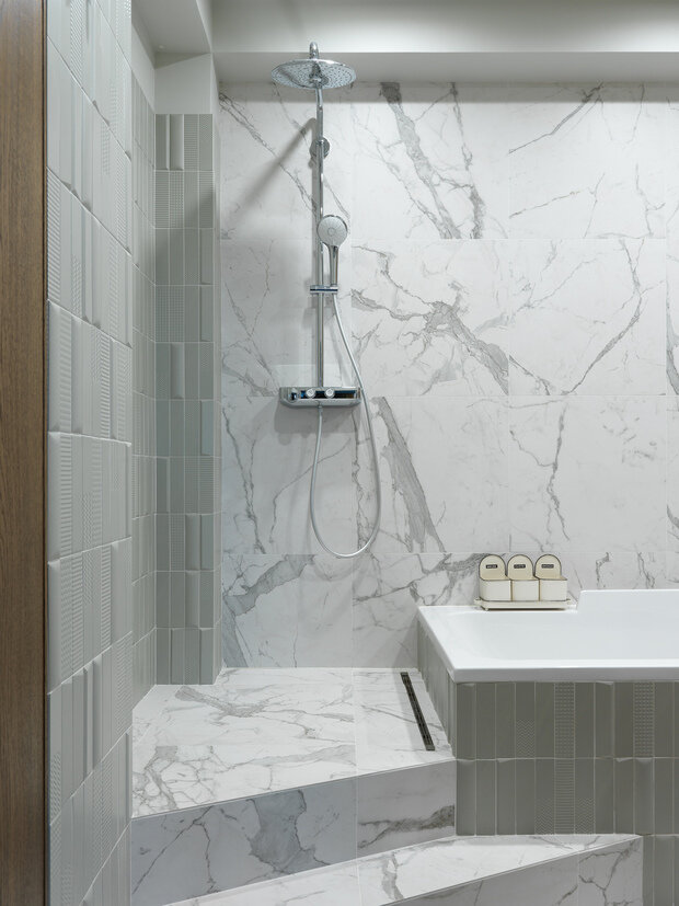 Фотография: Ванная в стиле Современный, Минимализм, Эклектика, Квартира, Проект недели, Санкт-Петербург, Макс Жуков, Виктор Штефан, ToTaste Studio, 3 комнаты, Более 90 метров – фото на INMYROOM