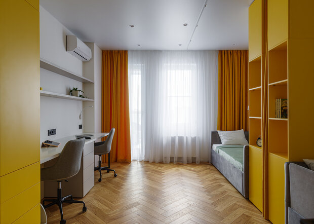 Фотография: Детская в стиле Современный, Эклектика, Квартира, Проект дня, Воронеж, 3 комнаты, Более 90 метров, Олеся Логунова, Полина Пешкова, Collage.Studio – фото на INMYROOM