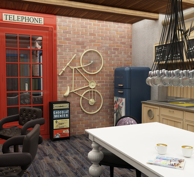 Фото из портфолио Квартира «Ироничный Лондон» в стиле фьюжн – фотографии дизайна интерьеров на INMYROOM