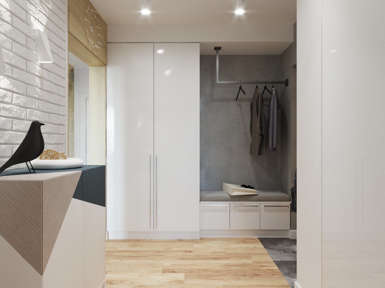 Фотография: Прихожая в стиле Современный, Квартира, Проект недели, Эко, Красногорск, Панельный дом, 2 комнаты, 60-90 метров, Татьяна Крыгина, КПД-4570 – фото на INMYROOM Фотография: Прихожая в стиле Современный, Квартира, Проект недели, Эко, Красногорск, Панельный дом, 2 комнаты, 60-90 метров, Татьяна Крыгина, КПД-4570 – фото на INMYROOM