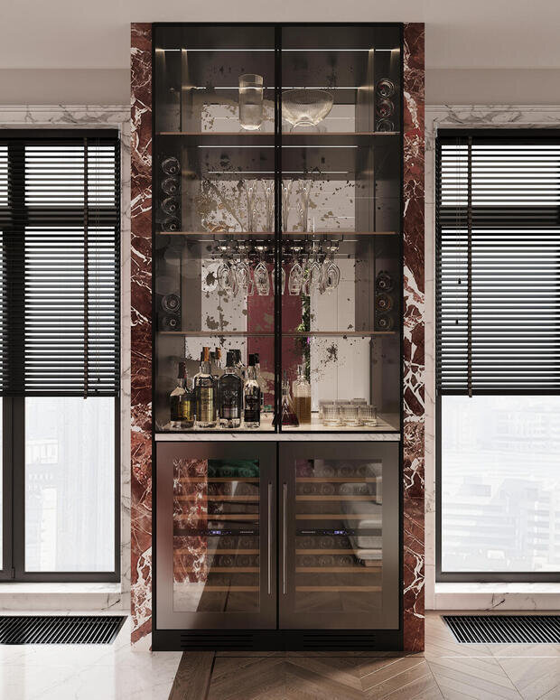 Фото из портфолио Дизайн интерьера квартиры в ЖК «Клубный дом Talento» в стиле неоклассика – фотографии дизайна интерьеров на INMYROOM