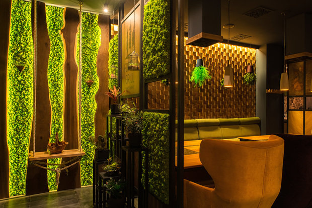 Фото из портфолио Дизайнер интерьера Курск. Ресторан FOREST GRILL – фотографии дизайна интерьеров на INMYROOM