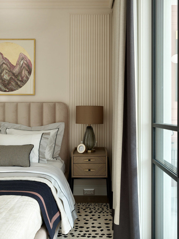 Фотография: Спальня в стиле Классический, Современный, Квартира, Проект недели, Москва, 2 комнаты, 40-60 метров, Елена Маркина – фото на INMYROOM