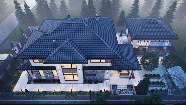 Фото из портфолио Динамичный загородный дом – фотографии дизайна интерьеров на INMYROOM