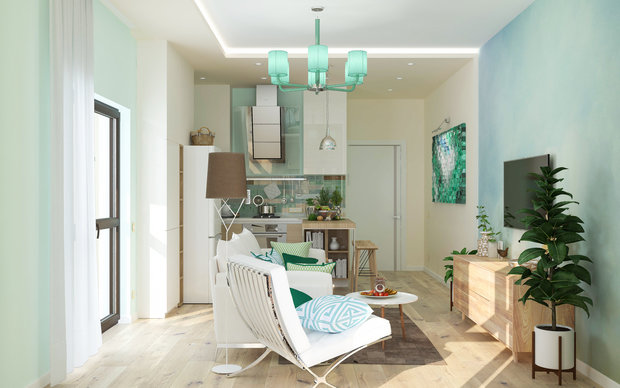 Фото из портфолио Гостиная "Mojito" – фотографии дизайна интерьеров на INMYROOM