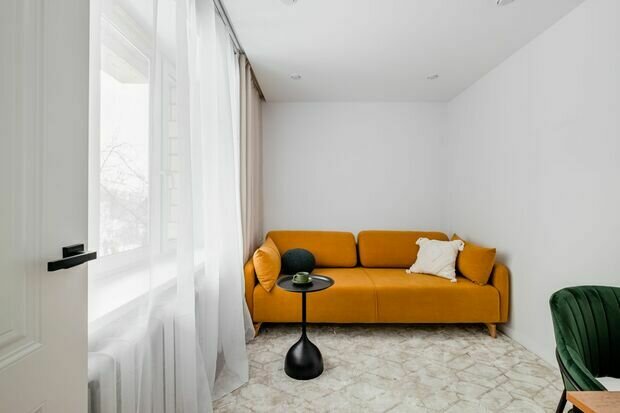 Фотография: Спальня в стиле Современный, Минимализм, Проект дня, Блочный дом, 3 комнаты, 40-60 метров, Москав, II 29-3 – фото на INMYROOM