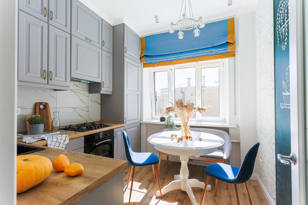 Фотография: Кухня и столовая в стиле Эклектика, Современный, Квартира, Проект недели, Москва, 2 комнаты, 40-60 метров, Алена Рогачева, Полина Масленкина – фото на INMYROOM