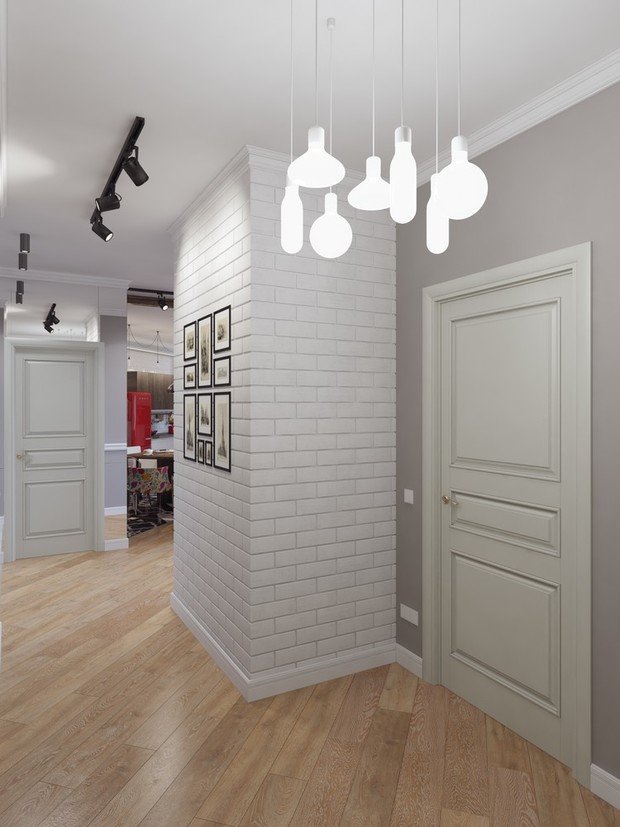 Фотография: Прихожая в стиле Лофт, Современный, Россия, LUNITA, Белый, Проект недели, Черный, Красный, Серый, Санкт-Петербург, SLV, ИКЕА, Derufa, Cosmorelax, Elementum, Frotelli, Hangsgrohe, Donolux, Студия дизайна интерьера «Павел Полынов» – фото на INMYROOM