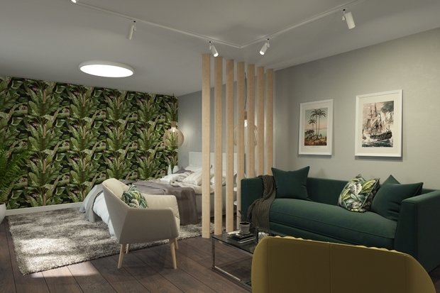Фото из портфолио Студия в новостройке. 24м² – фотографии дизайна интерьеров на INMYROOM
