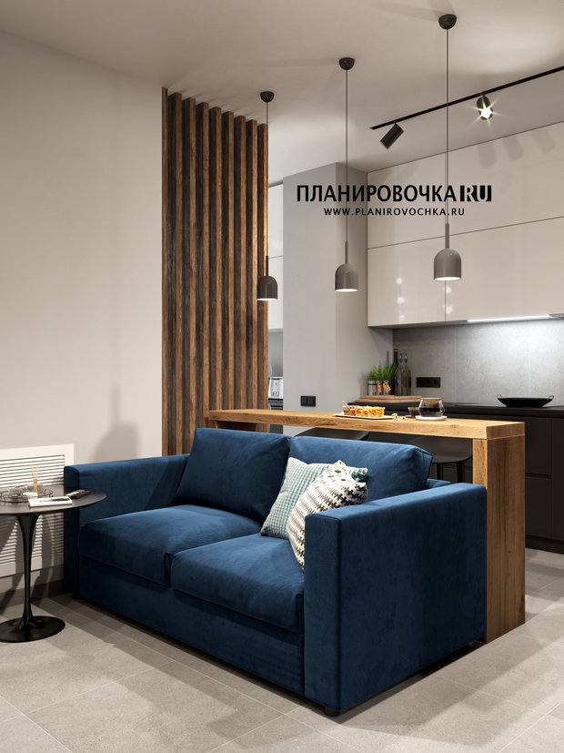 Фото из портфолио ЖК "ГУСАРСКАЯ БАЛЛАДА", ГОСТИНАЯ-КУХНЯ 20,4 М2 – фотографии дизайна интерьеров на INMYROOM